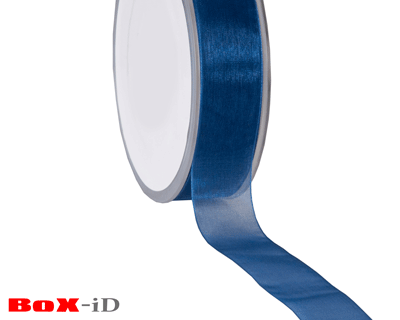 Profit Organza woven edge    79 bleu profond     25mm x 50m
