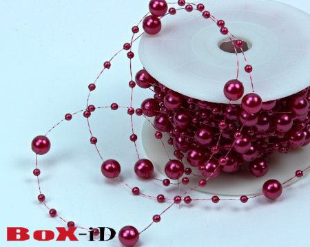 Round beads aubergine   8mm X 10m